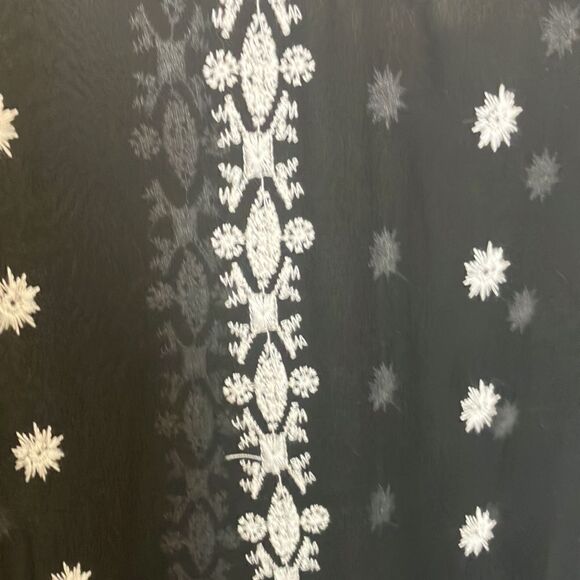 NWT ALTAR’D STATE S Preppy Embroidered Black Sheer Babydoll Dress - Picture 9 of 12